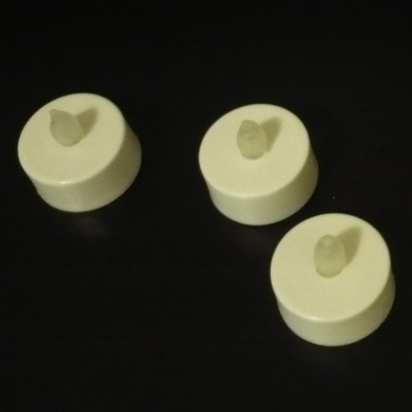 Vintage 90s Elephant Stamped Metal Wooden Space Saver Candle Holders - Picture 9 of 11